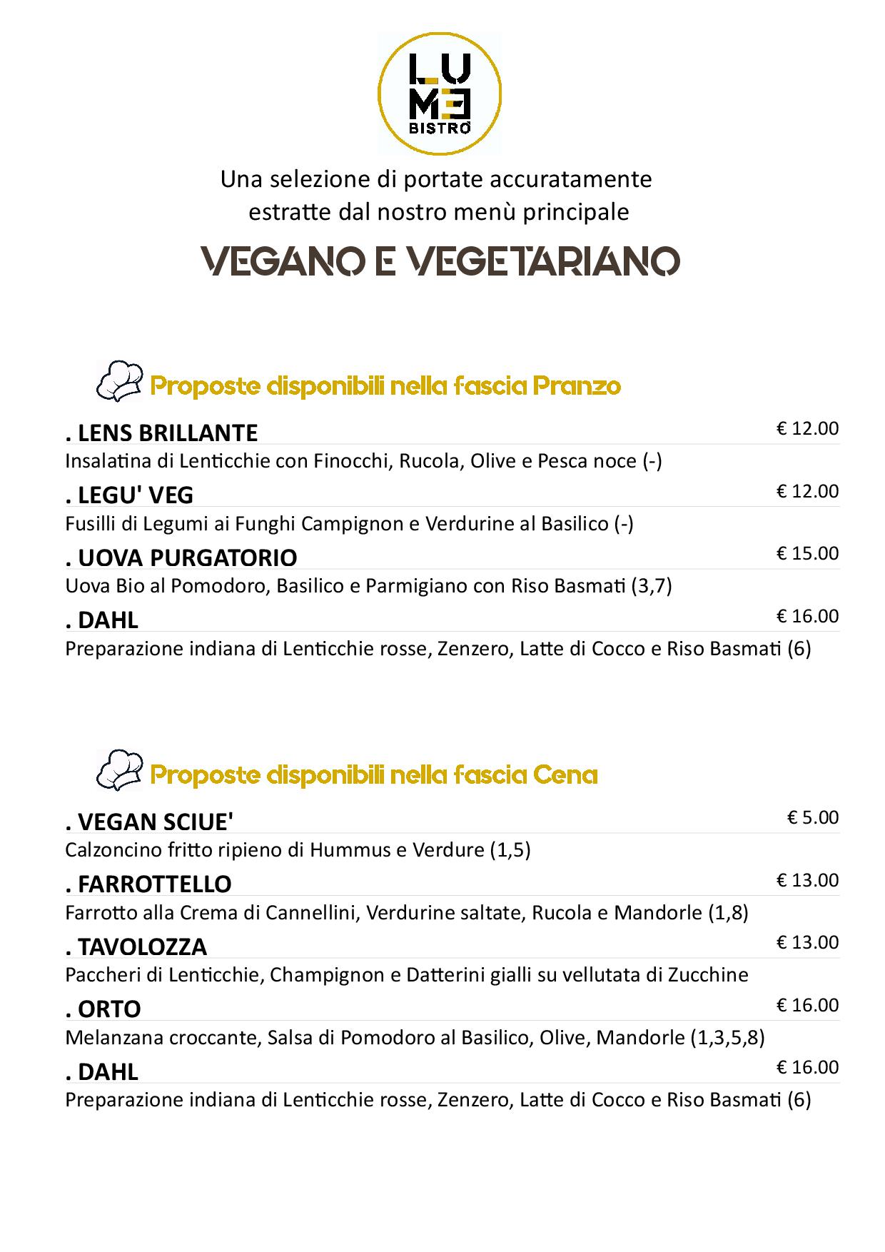 Ristorante Vegano e Vegetariano Corropoli - Lume Bistrò